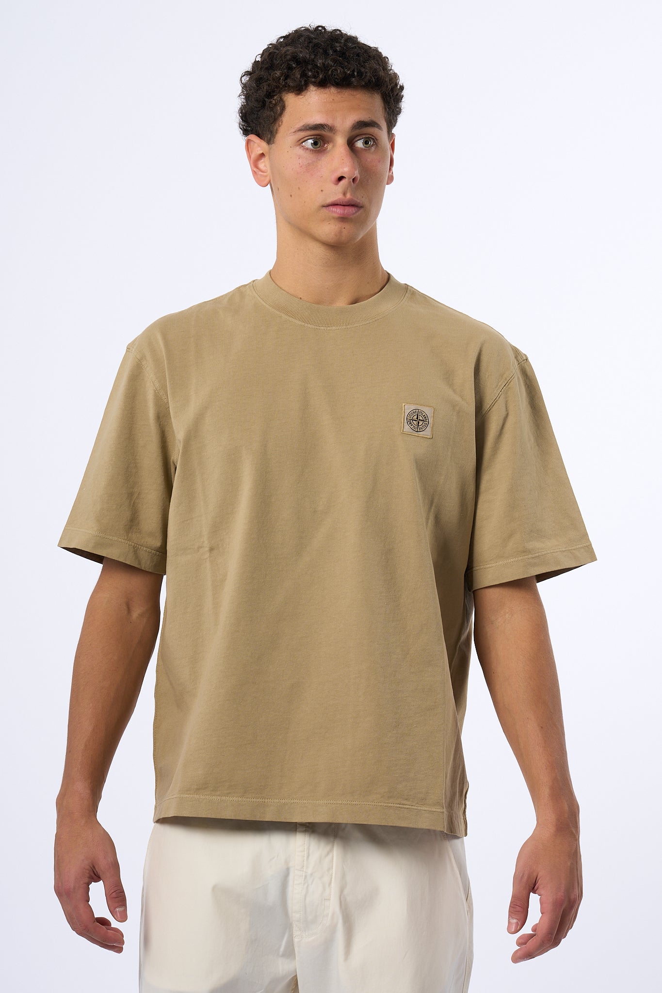 Stone Island T-shirt Over Biscotto Uomo-6