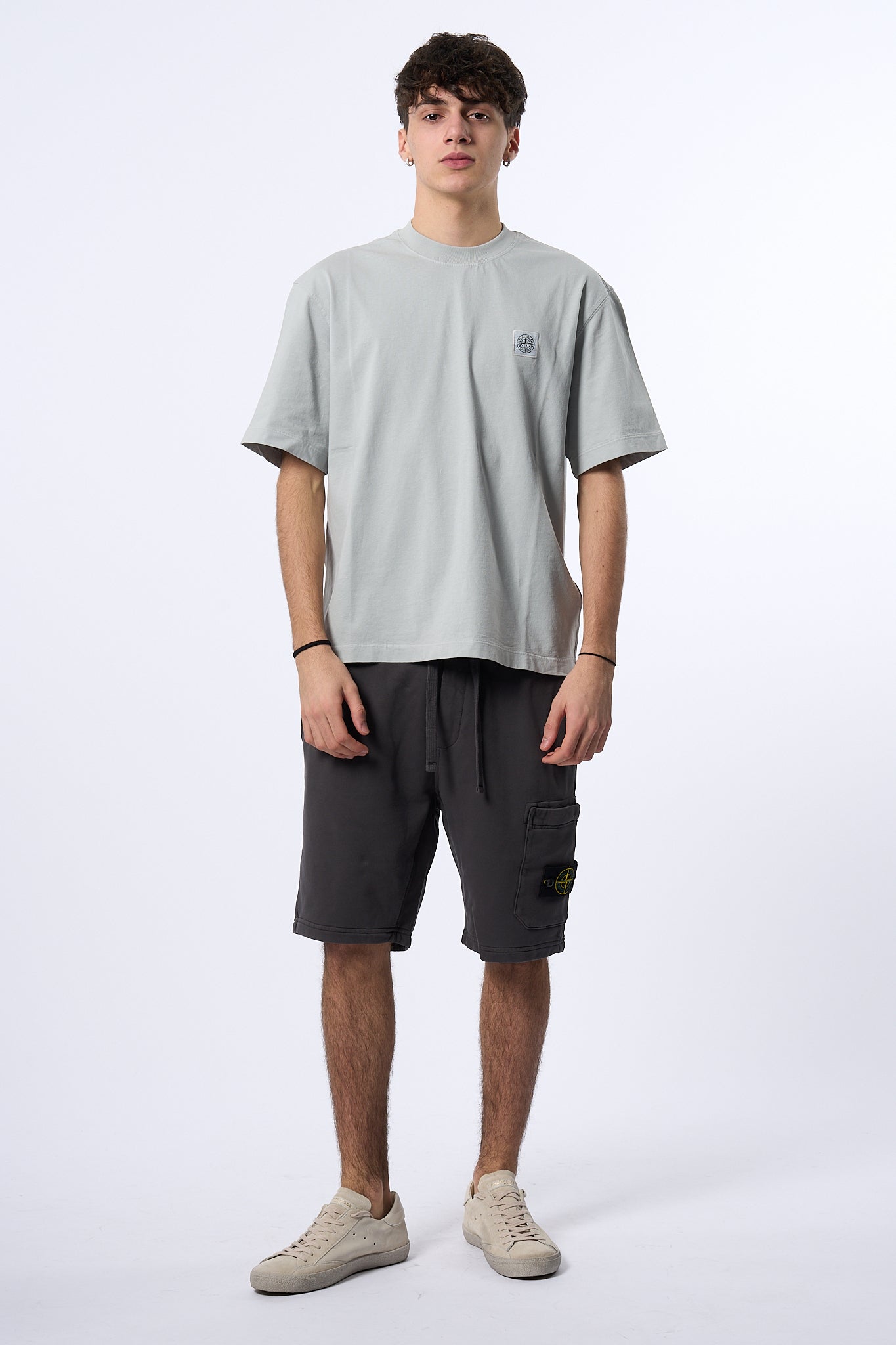 Stone Island T-shirt Over Perla Uomo-3