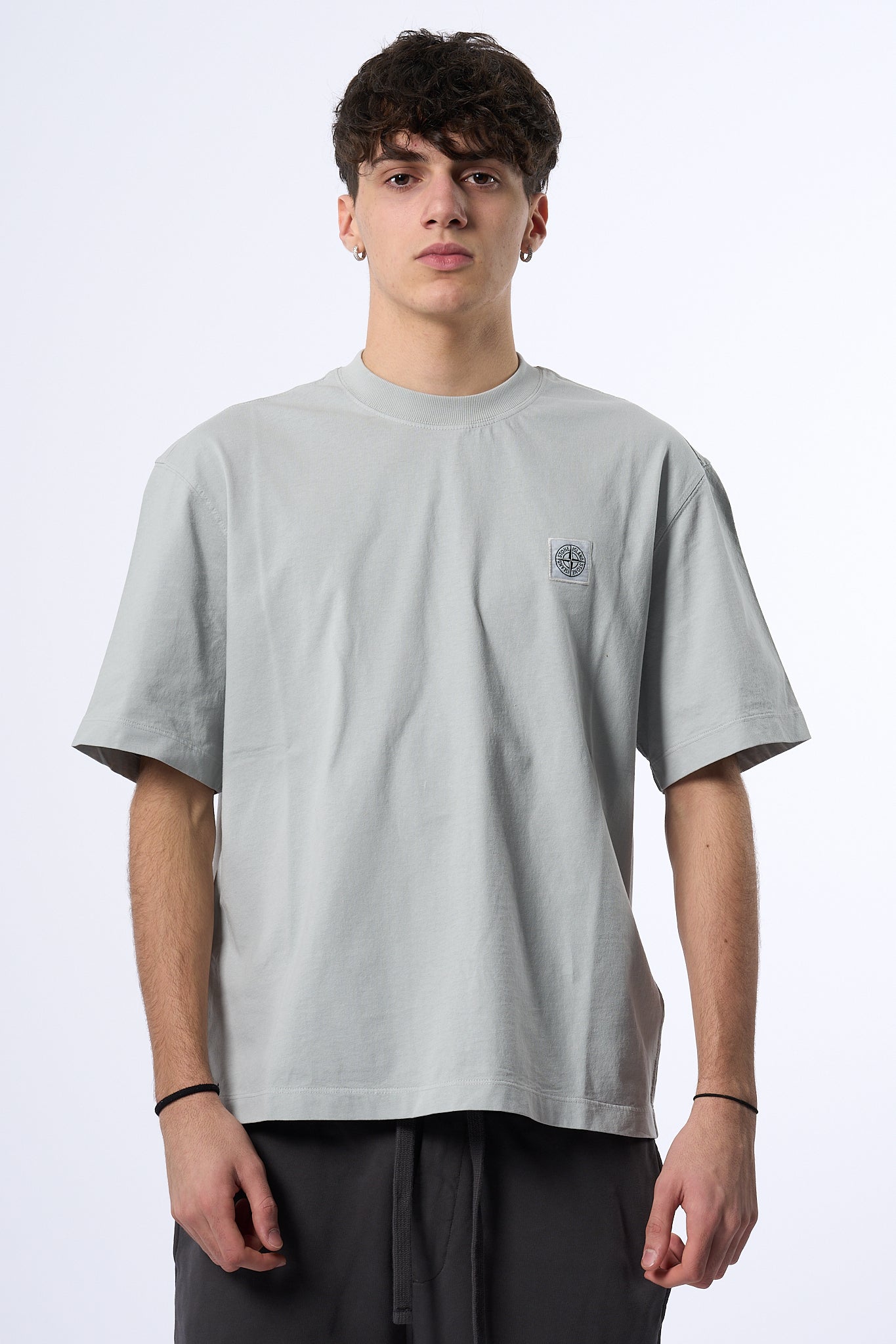 Stone Island T-shirt Over Perla Uomo-5