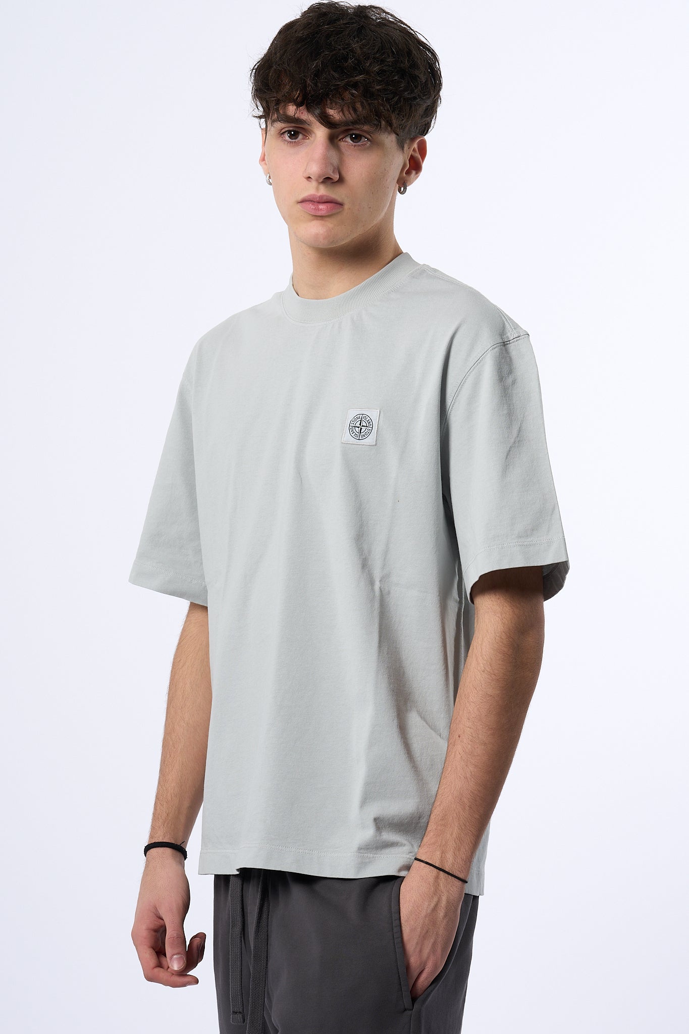 Stone Island T-shirt Over Perla Uomo-6