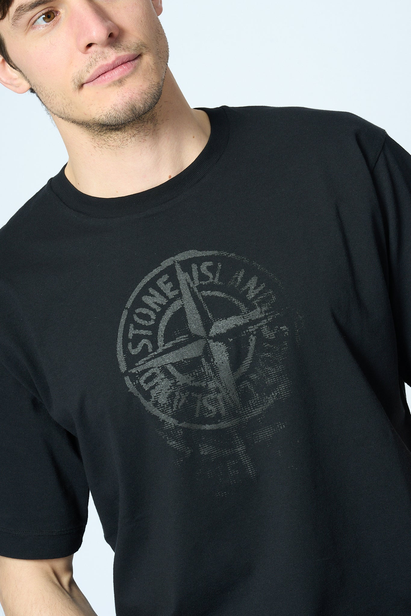 Stone Island T-shirt Stampa Reflective One Nero Uomo-3