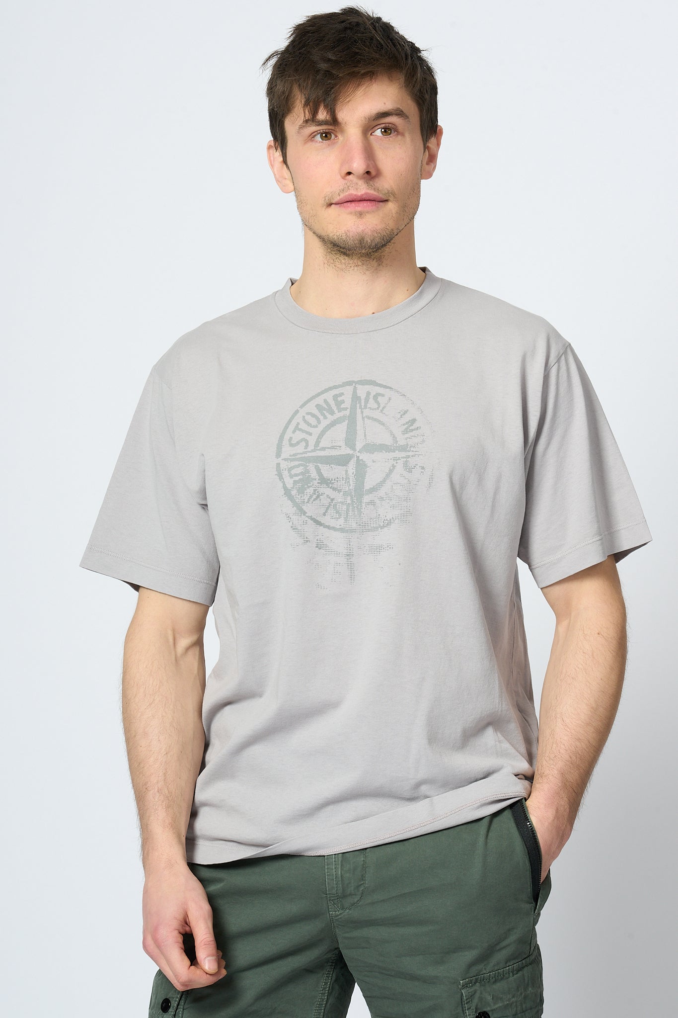 Stone Island T-shirt Stampa Reflective One Polvere Uomo-1
