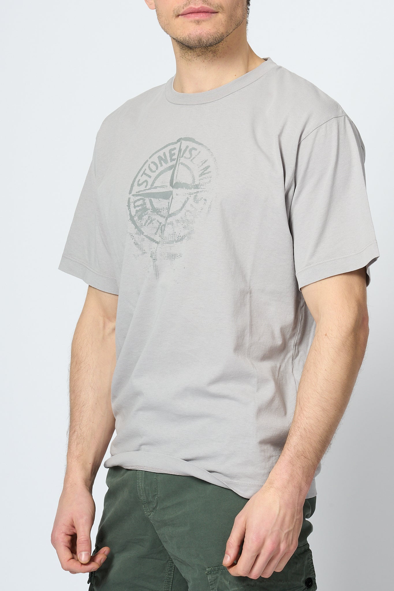 Stone Island T-shirt Stampa Reflective One Polvere Uomo-3