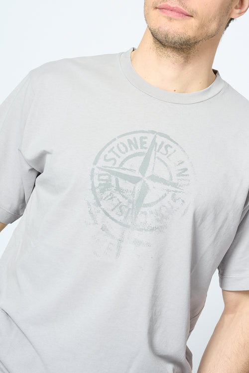 Stone Island T-shirt Stampa Reflective One Polvere Uomo-2