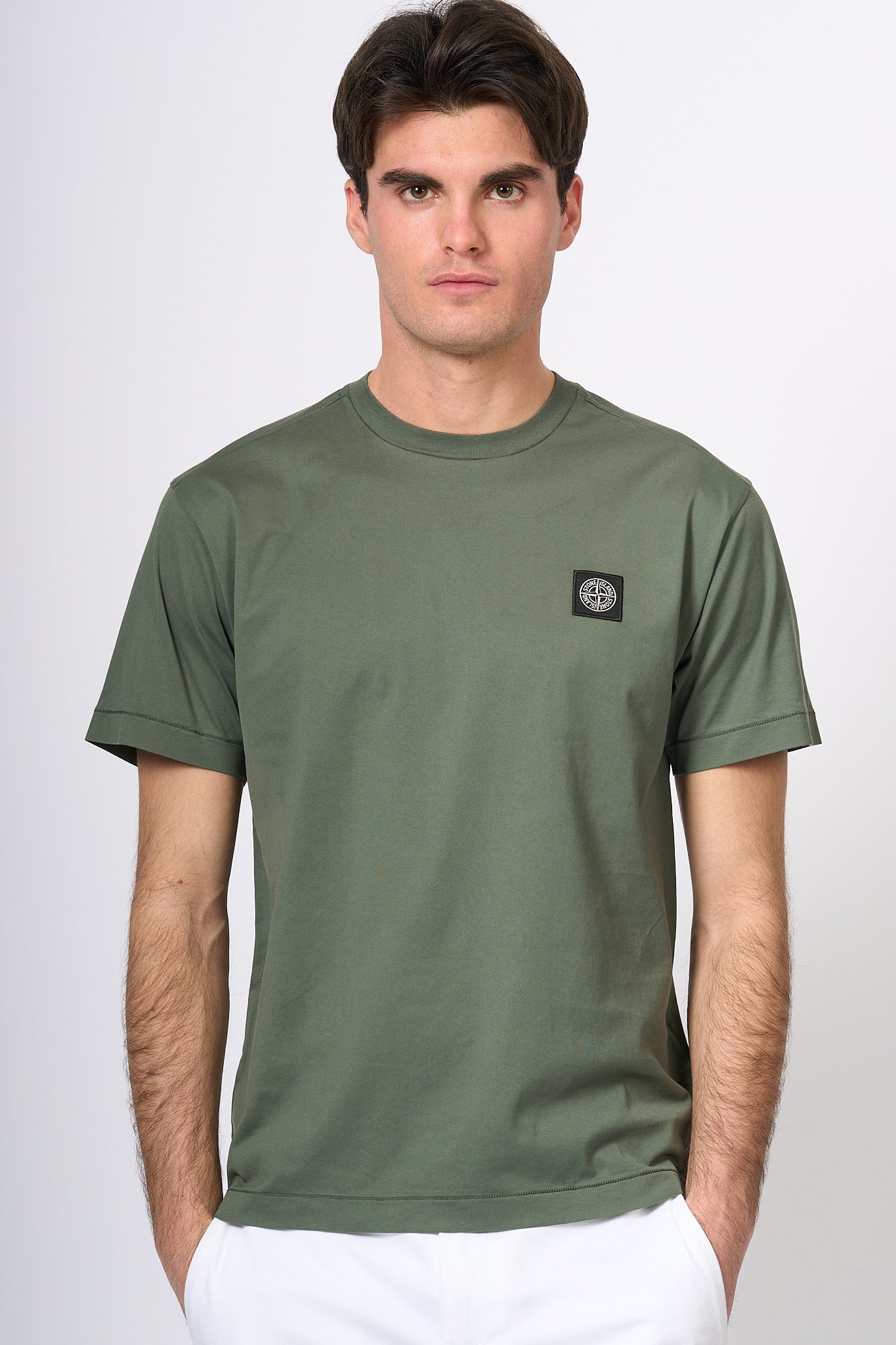 Stone Island T-shirt Verde Muschio Uomo-1