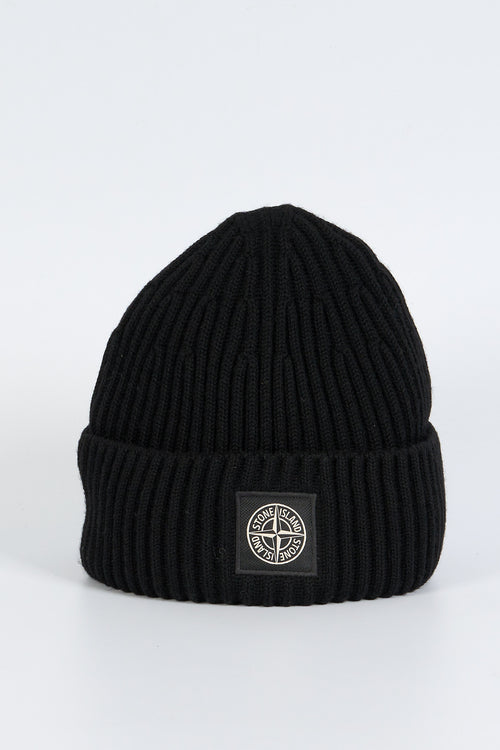 Stone Island Cappellino Lana Nero Uomo