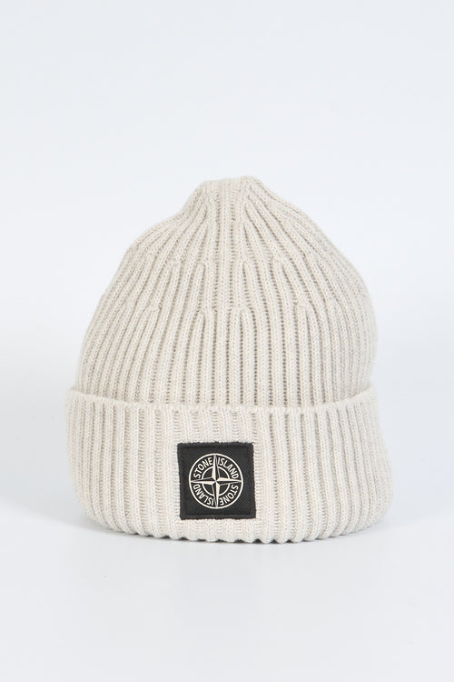 Stone Island Cappellino Lana Sabbia Uomo-2