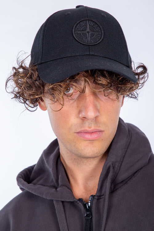 Stone Island Cappello Visiera Nero Uomo