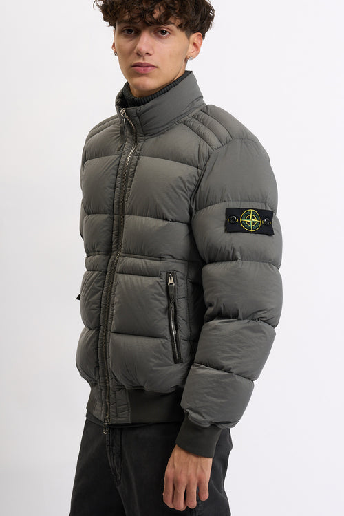 Stone island Bomber In Piuma Cemento Uomo