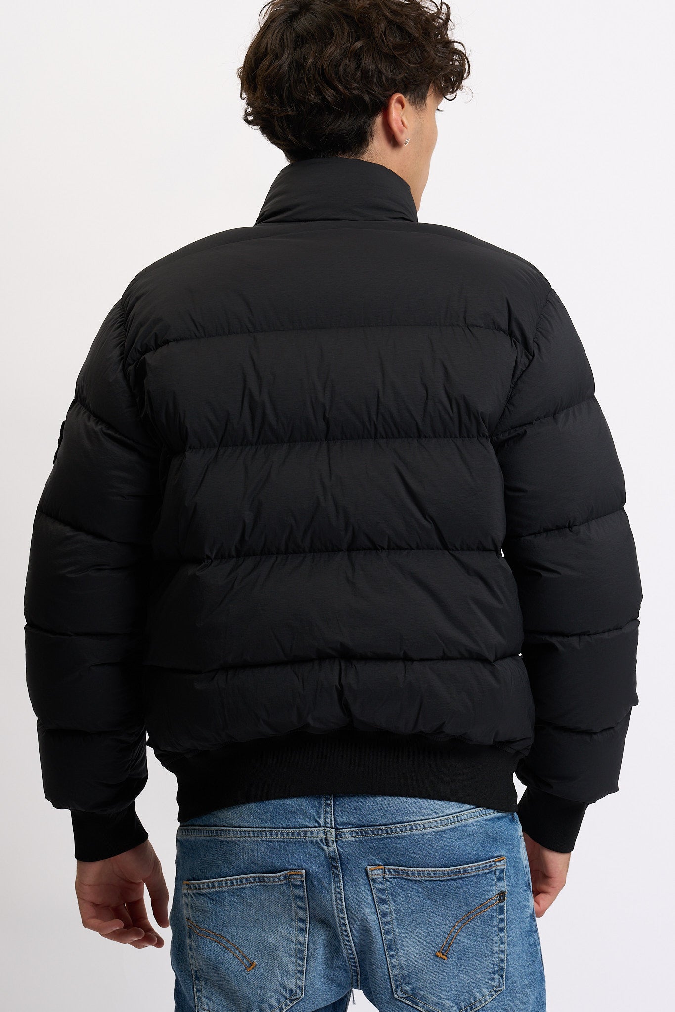 Stone island Bomber In Piuma Nero Uomo-5