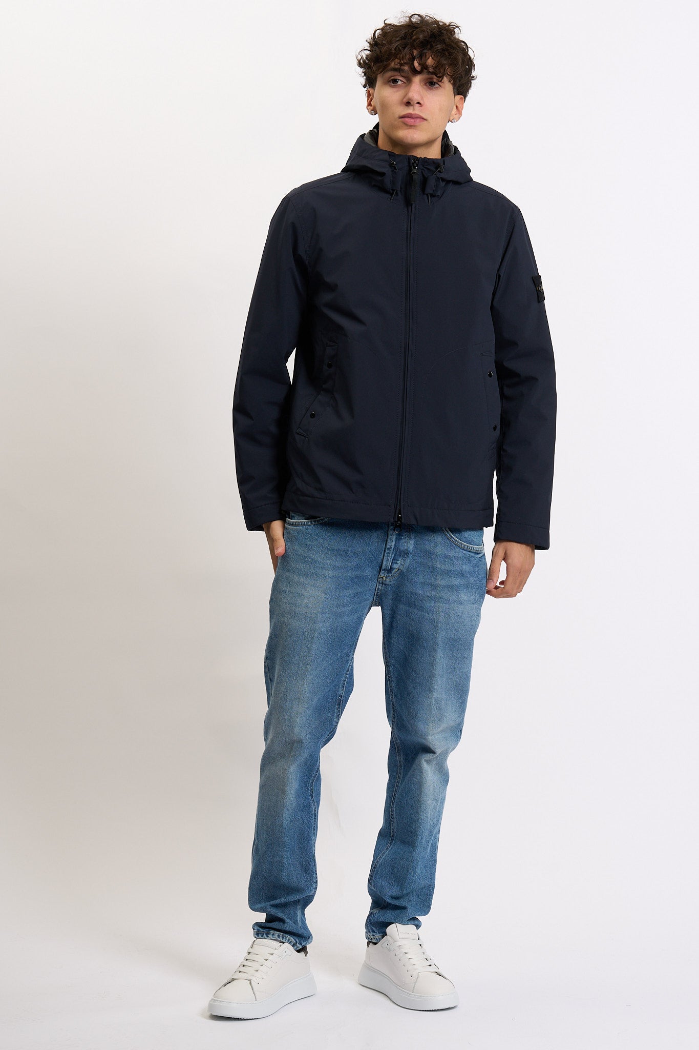 Stone island Caban Imbottito Primaloft Blu Uomo-3