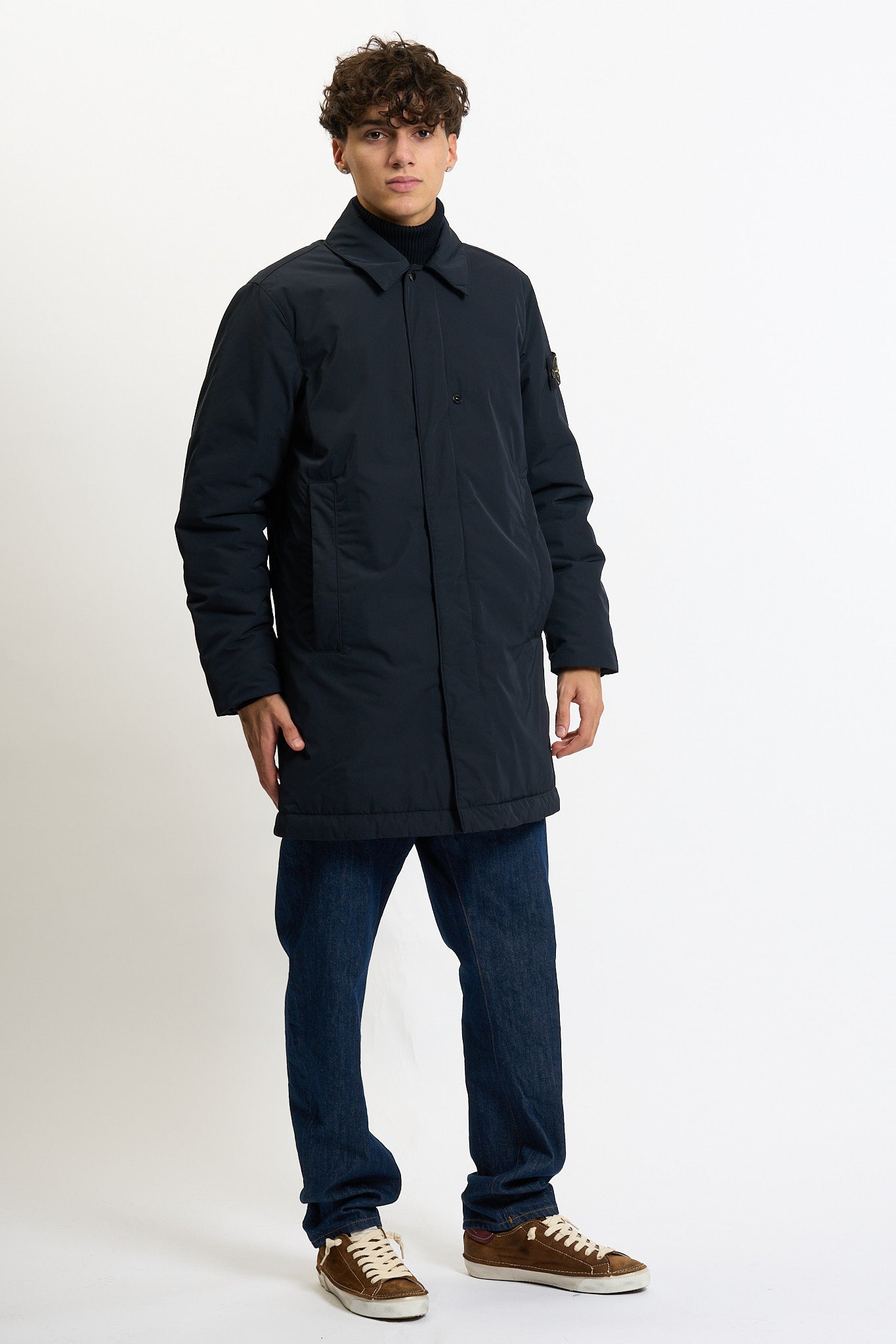 Stone island Cappotto Nylon Blu Uomo-4