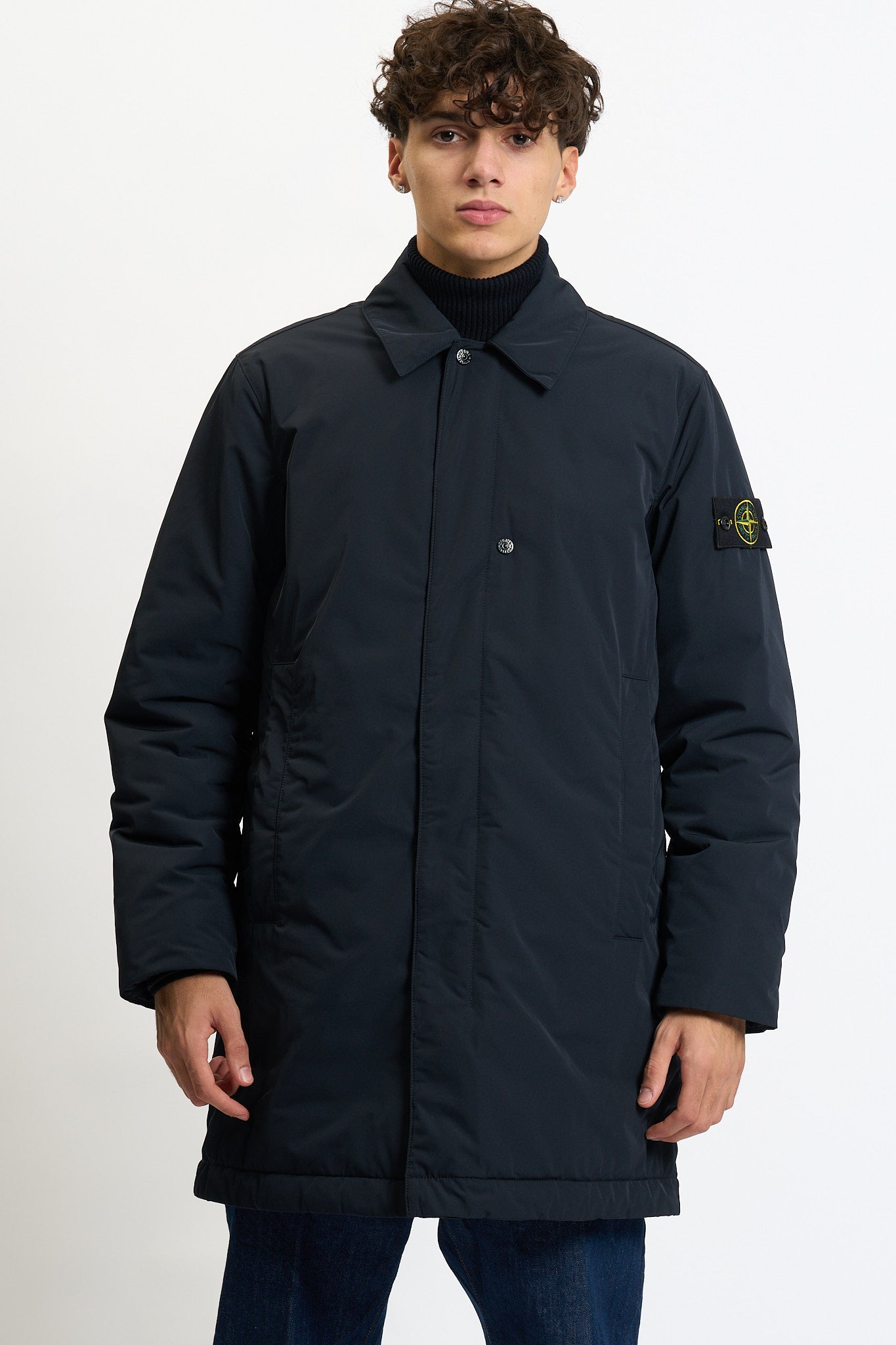 Stone island Cappotto Nylon Blu Uomo-5
