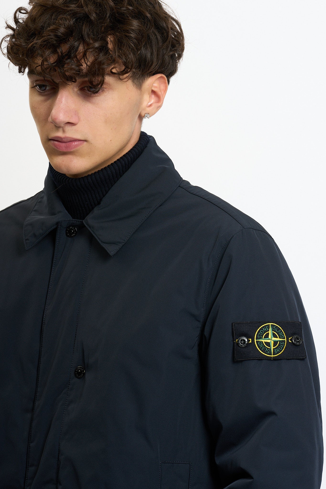 Stone island Cappotto Nylon Blu Uomo-3