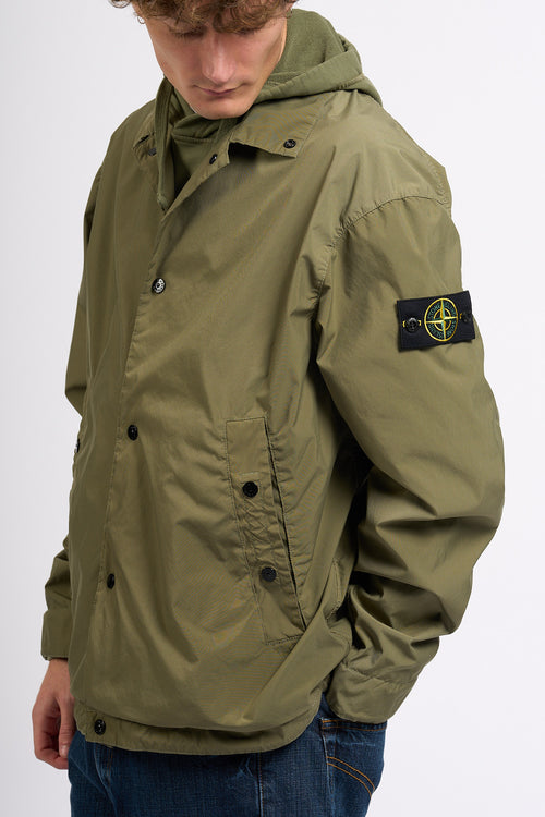 Stone island Coach Jacket Verde militare Uomo