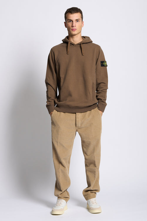 Stone island Felpa Cappuccio Terra Uomo-2