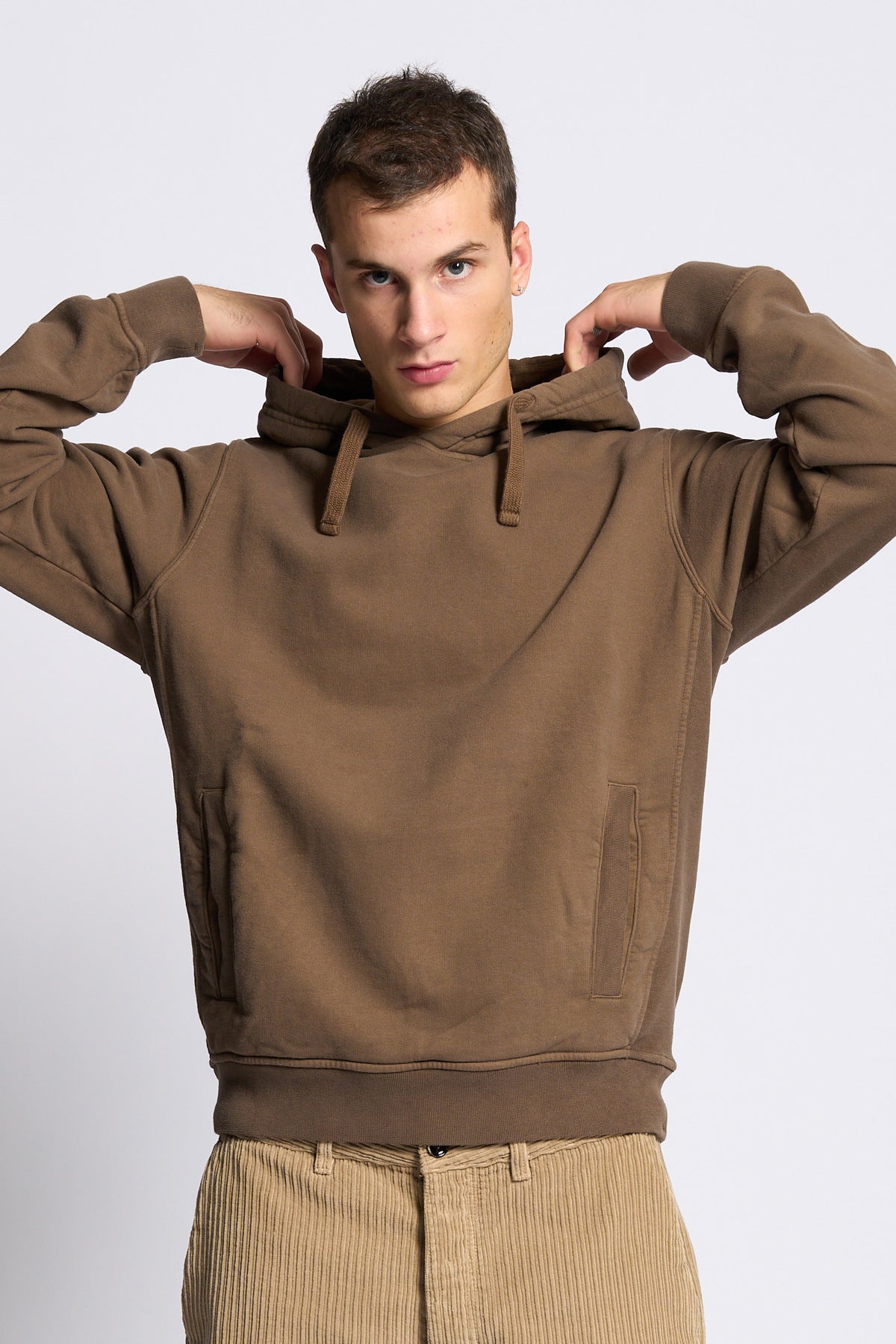 Stone island Felpa Cappuccio Terra Uomo-1