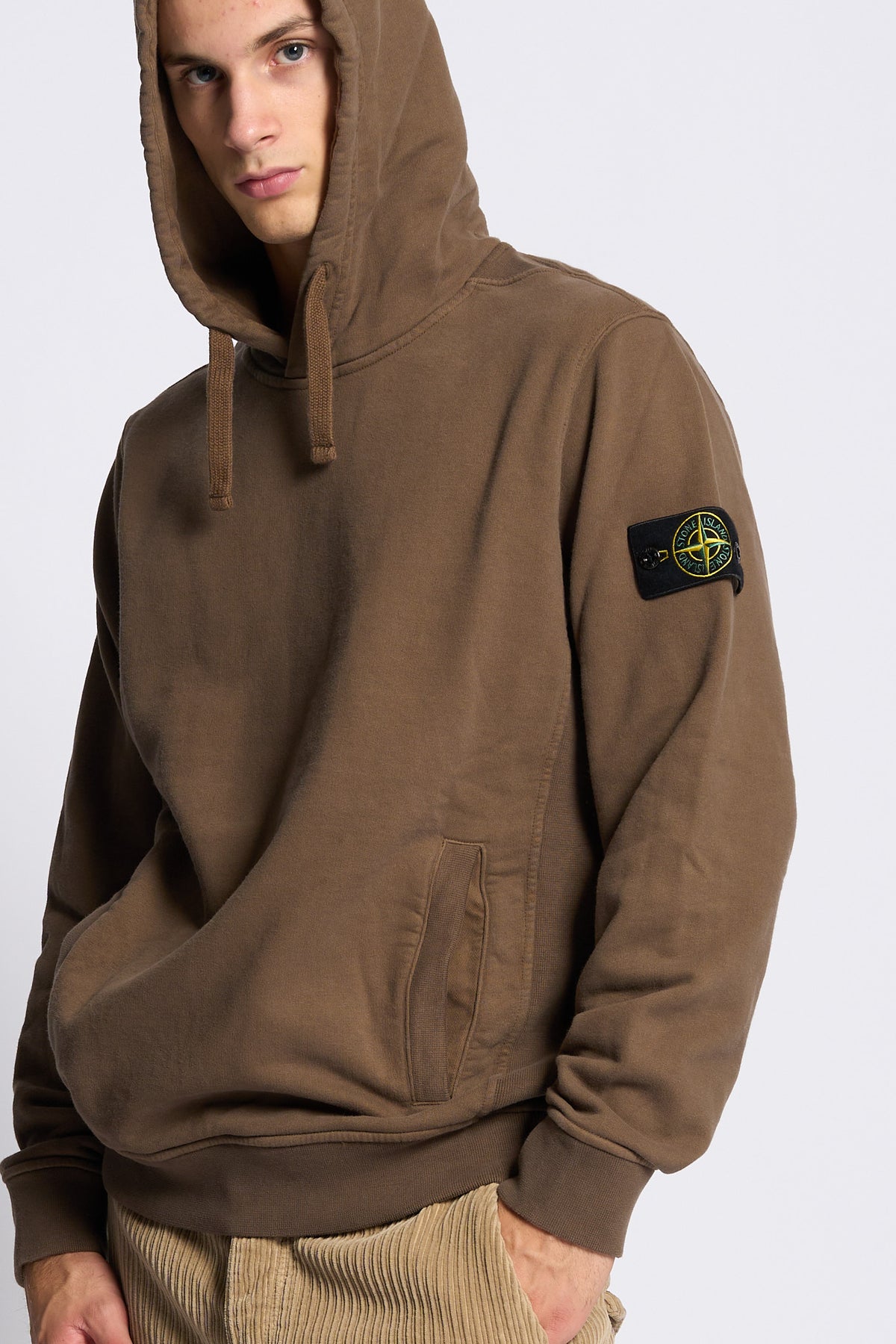 Stone island Felpa Cappuccio Terra Uomo-7