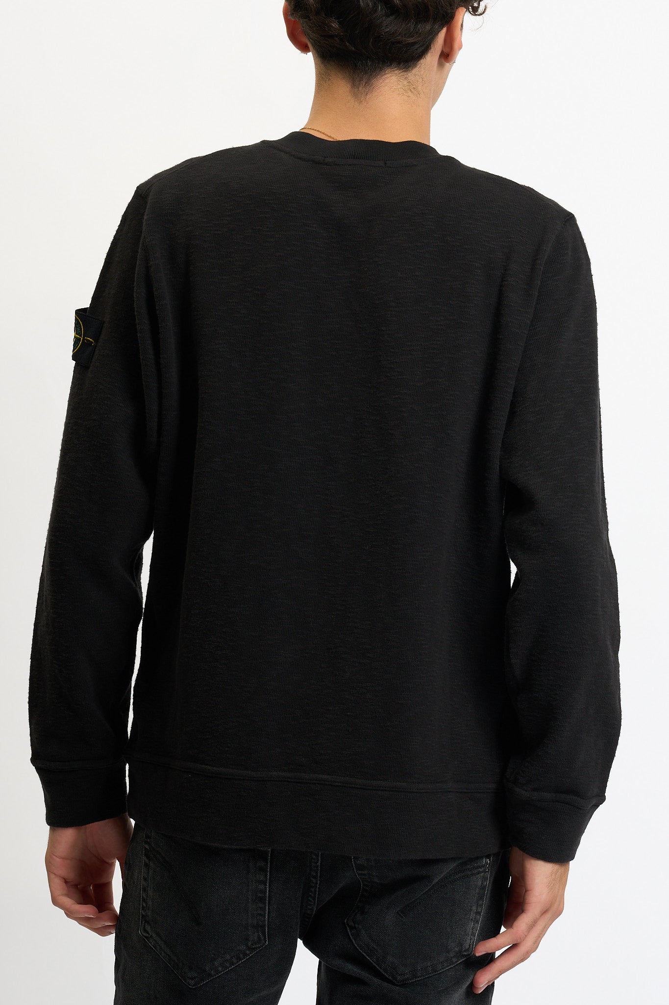 Stone island Felpa Fiammata Nero Uomo-5