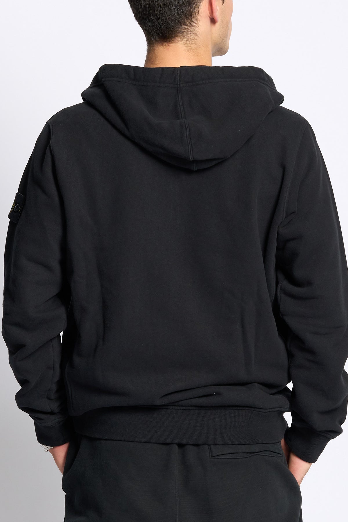 Stone island Felpa Full Zip Cappuccio Nero Uomo-4