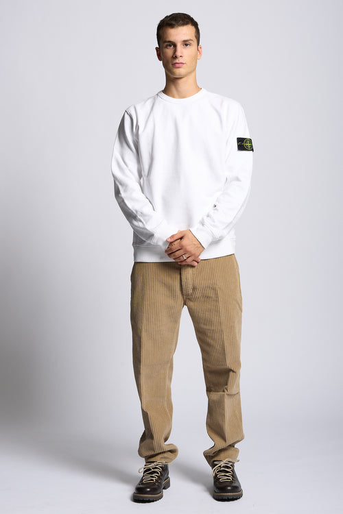 Stone island Felpa Girocollo Bianco Uomo-2