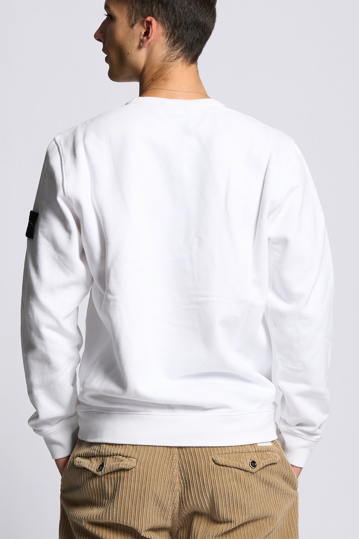 Stone island Felpa Girocollo Bianco Uomo-4