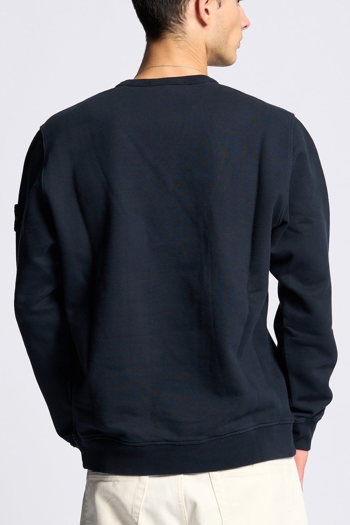 Stone island Felpa Girocollo Blu Uomo-4