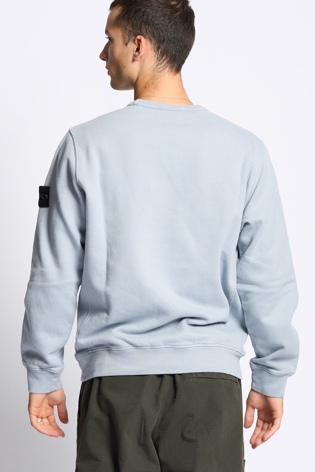 Stone island Felpa Girocollo Cenere Uomo-5