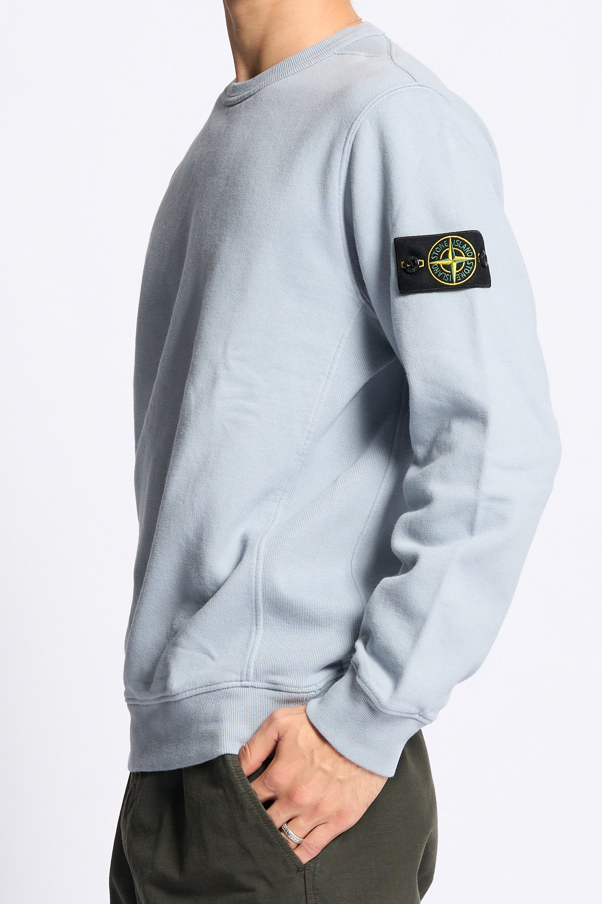 Stone island Felpa Girocollo Cenere Uomo-6