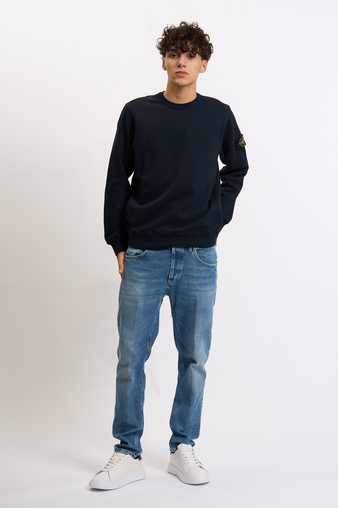 Stone island Felpa Girocollo K2S156100028S0A20 Blu Uomo-3