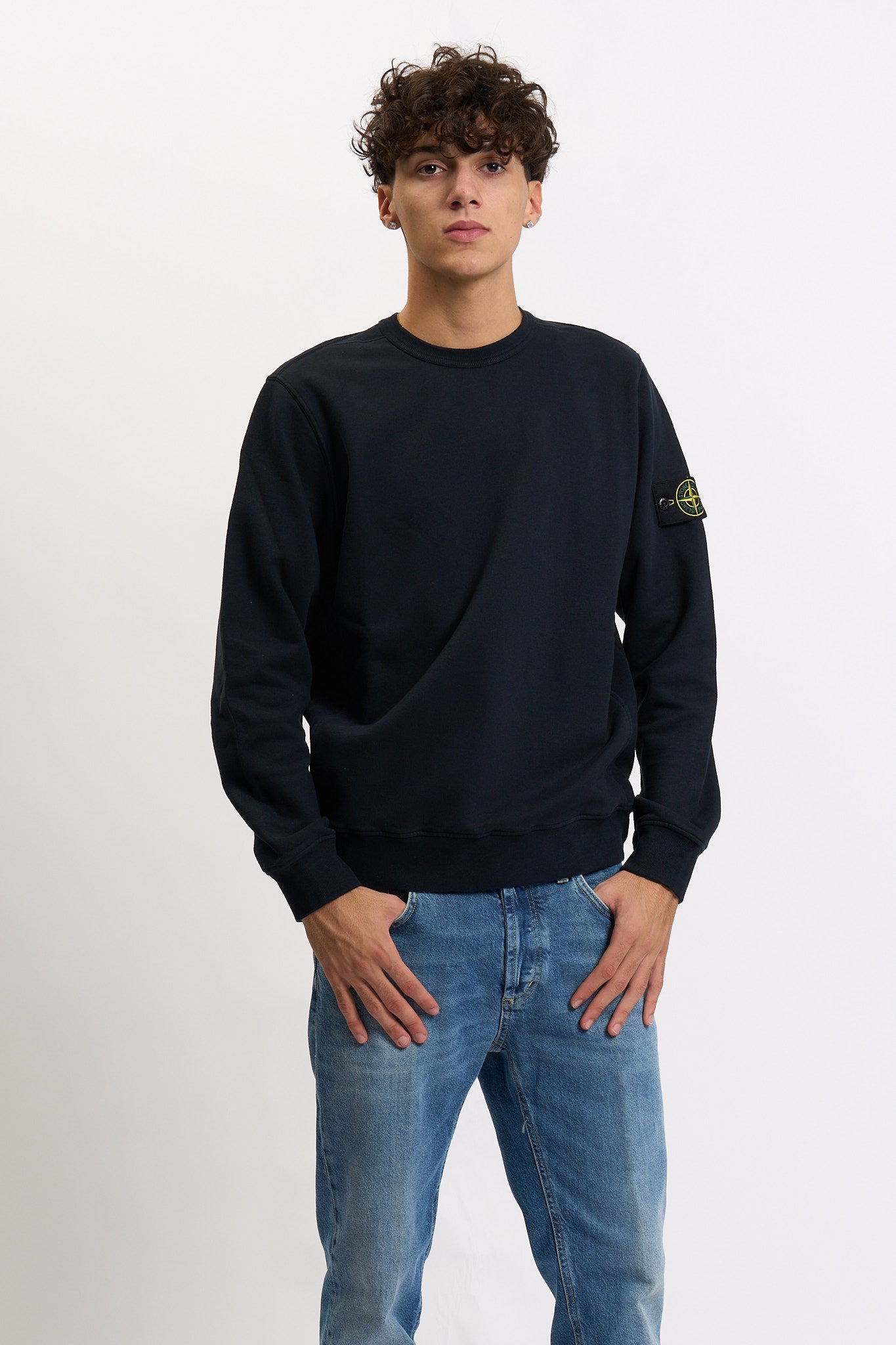Stone island Felpa Girocollo K2S156100028S0A20 Blu Uomo-5