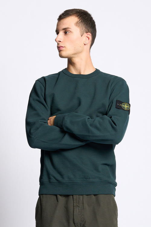 Stone island Felpa Girocollo Verde scuro Uomo