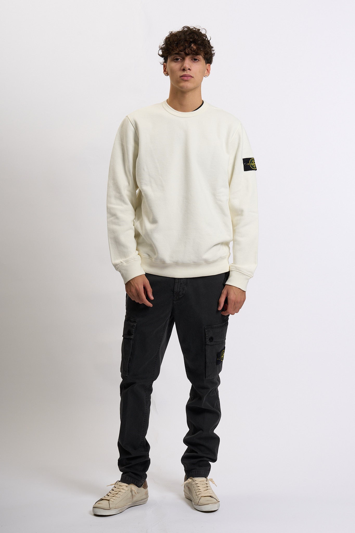 Stone island Felpa Girocollo k2s156100028s0a20 Avorio Uomo-6
