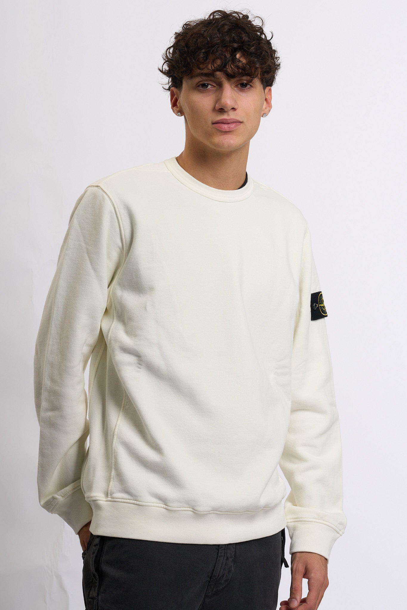Stone island Felpa Girocollo k2s156100028s0a20 Avorio Uomo-5