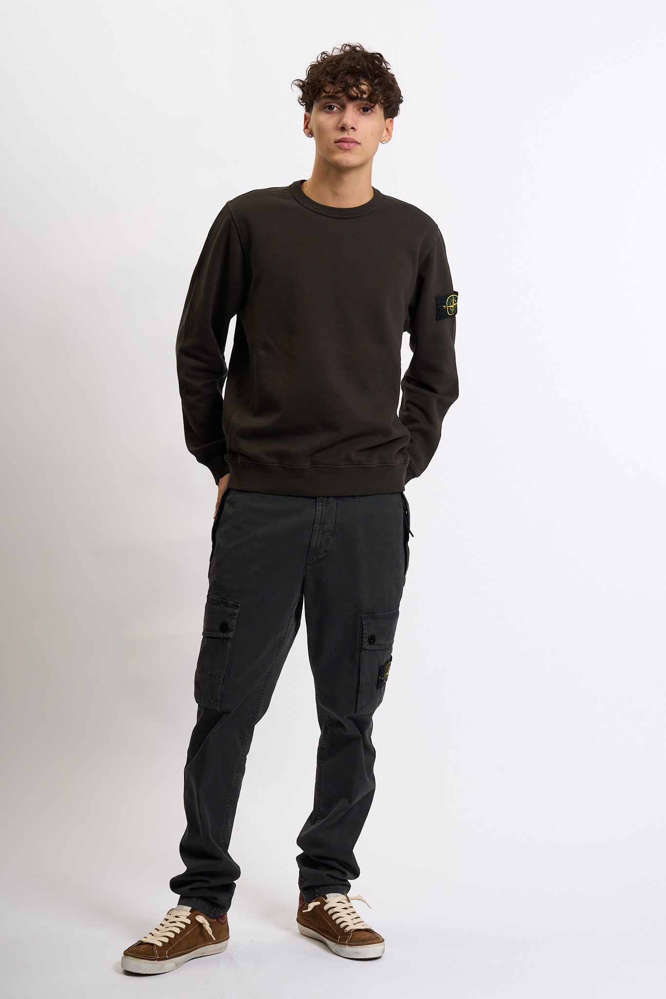Stone island Felpa Girocollo k2s156100028s0a20 Piombo Uomo-2