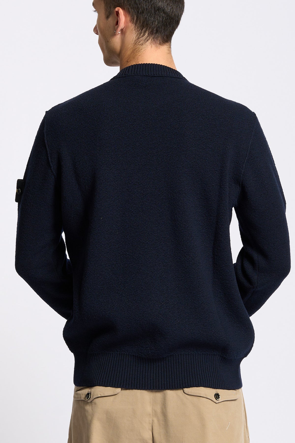 Stone island Girocollo Boucle' Blu Uomo-4