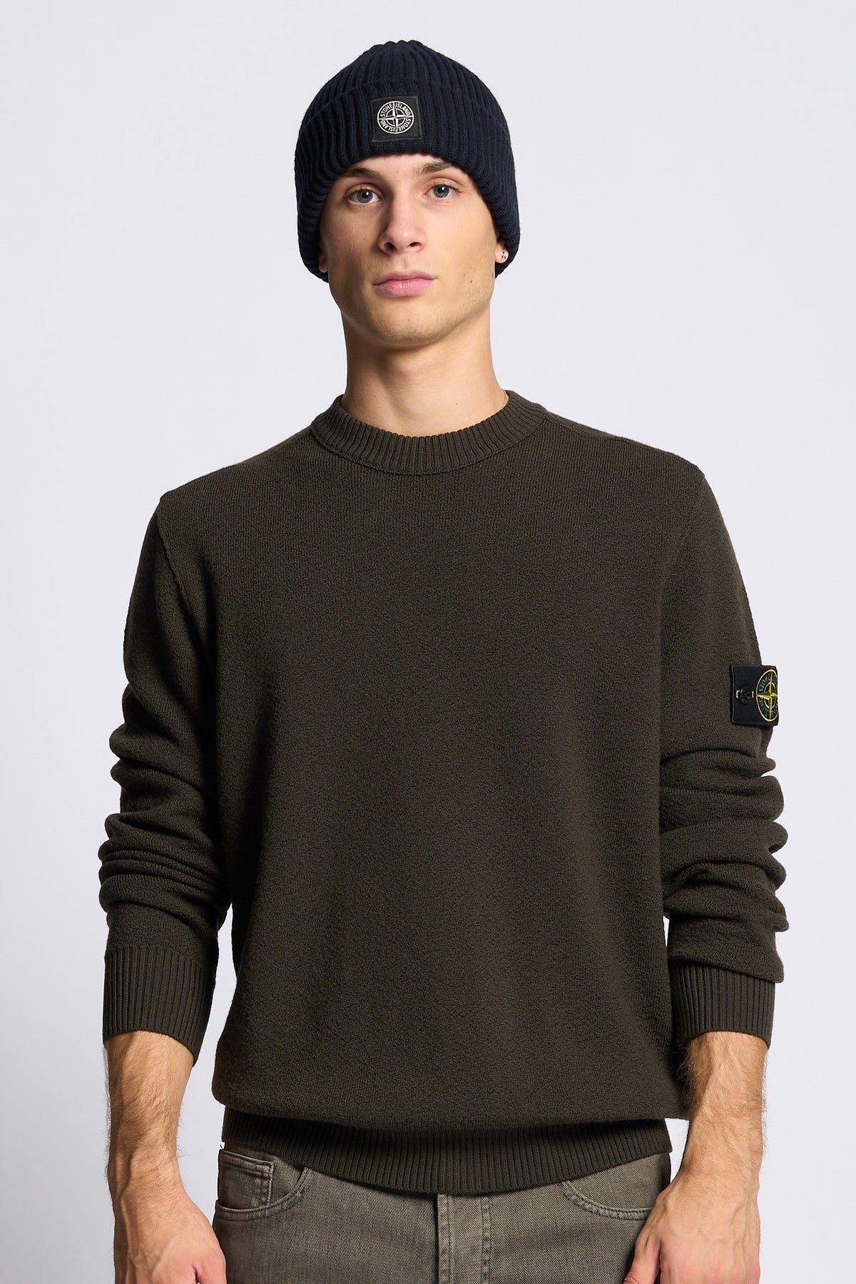 Stone island Girocollo Boucle' Testa di moro Uomo-3