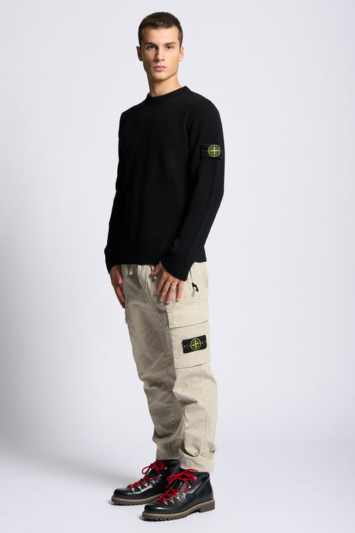 Stone island Girocollo Coste Nero Uomo-2