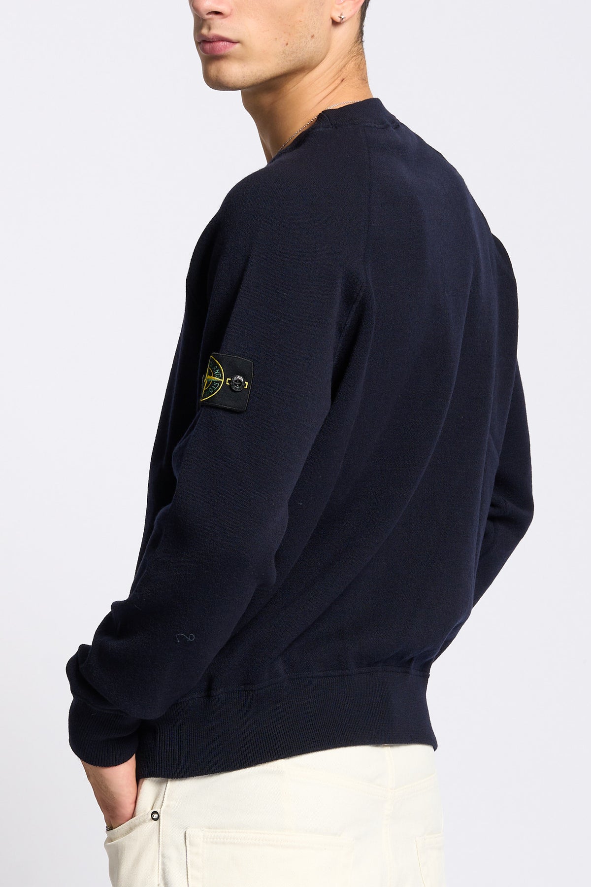 Stone island Girocollo Lana Blu Uomo-4