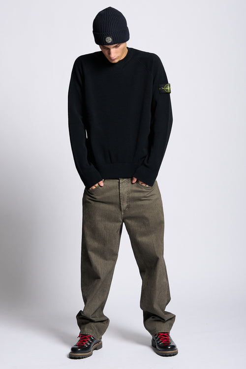 Stone island Girocollo Lana Nero Uomo-2