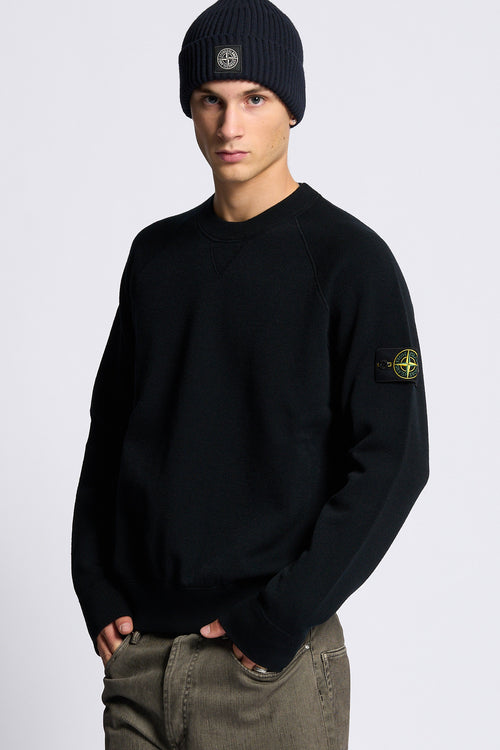 Stone island Girocollo Lana Nero Uomo