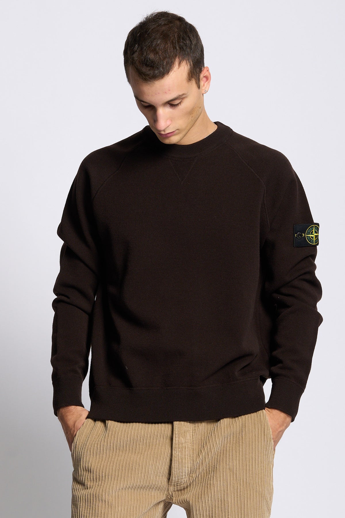 Stone island Girocollo Lana Testa di moro Uomo-3