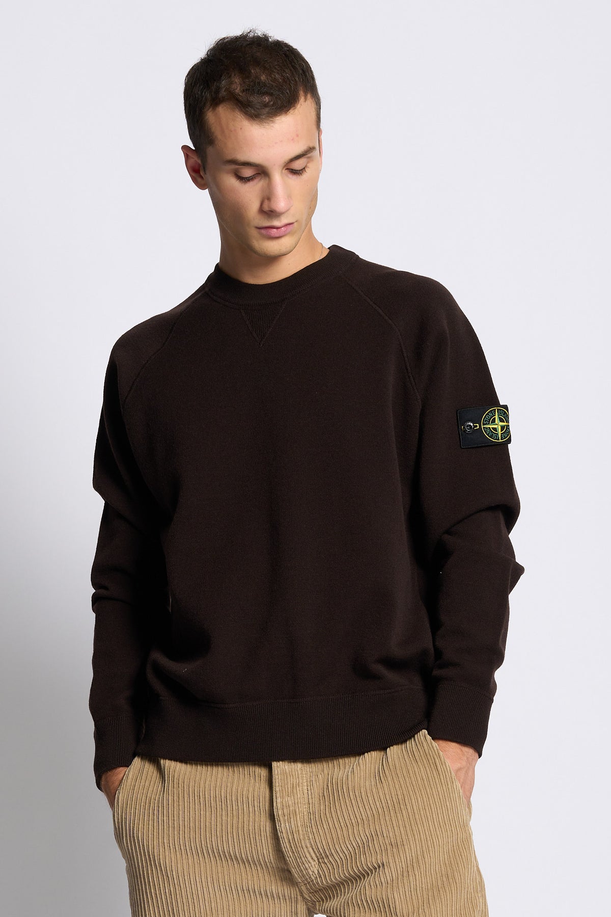 Stone island Girocollo Lana Testa di moro Uomo-7