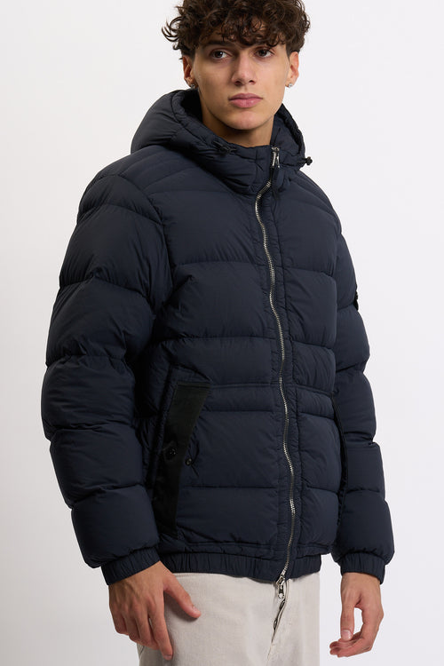 Stone island Giubbino Con Cappuccio Blu Uomo
