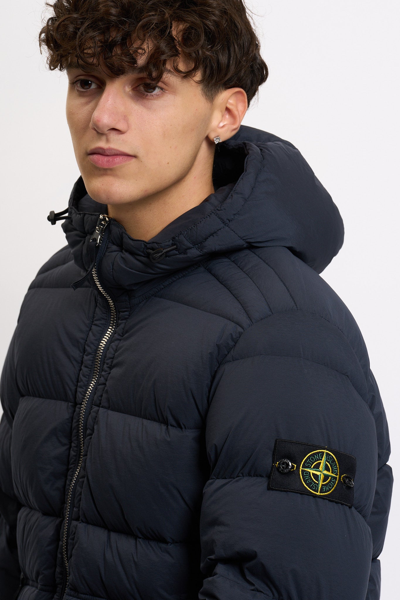 Stone island Giubbino Con Cappuccio Blu Uomo-2