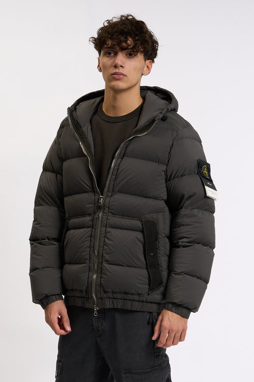 Stone island Giubbino Con Cappuccio Piombo Uomo-2