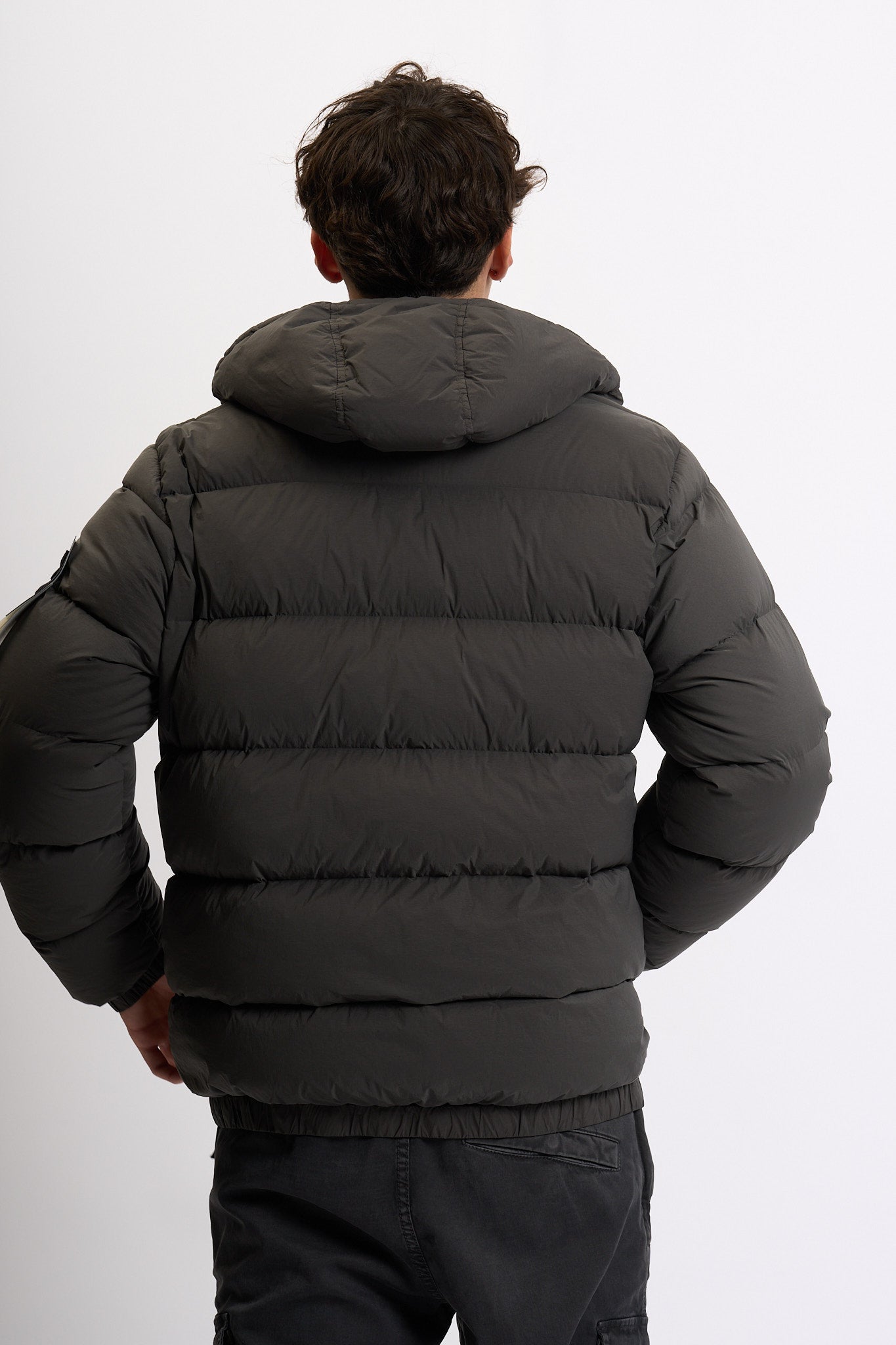 Stone island Giubbino Con Cappuccio Piombo Uomo-4