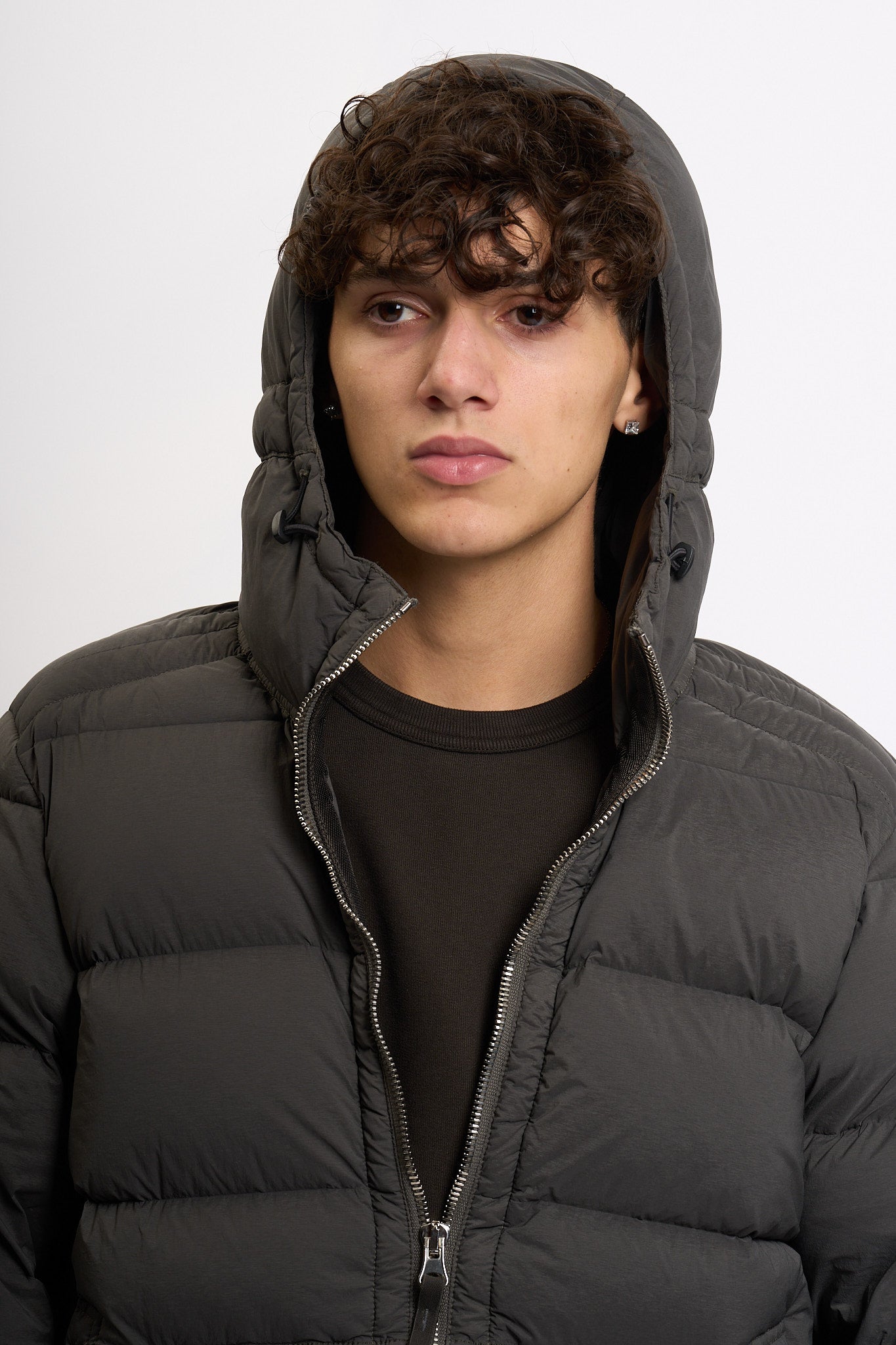 Stone island Giubbino Con Cappuccio Piombo Uomo-5