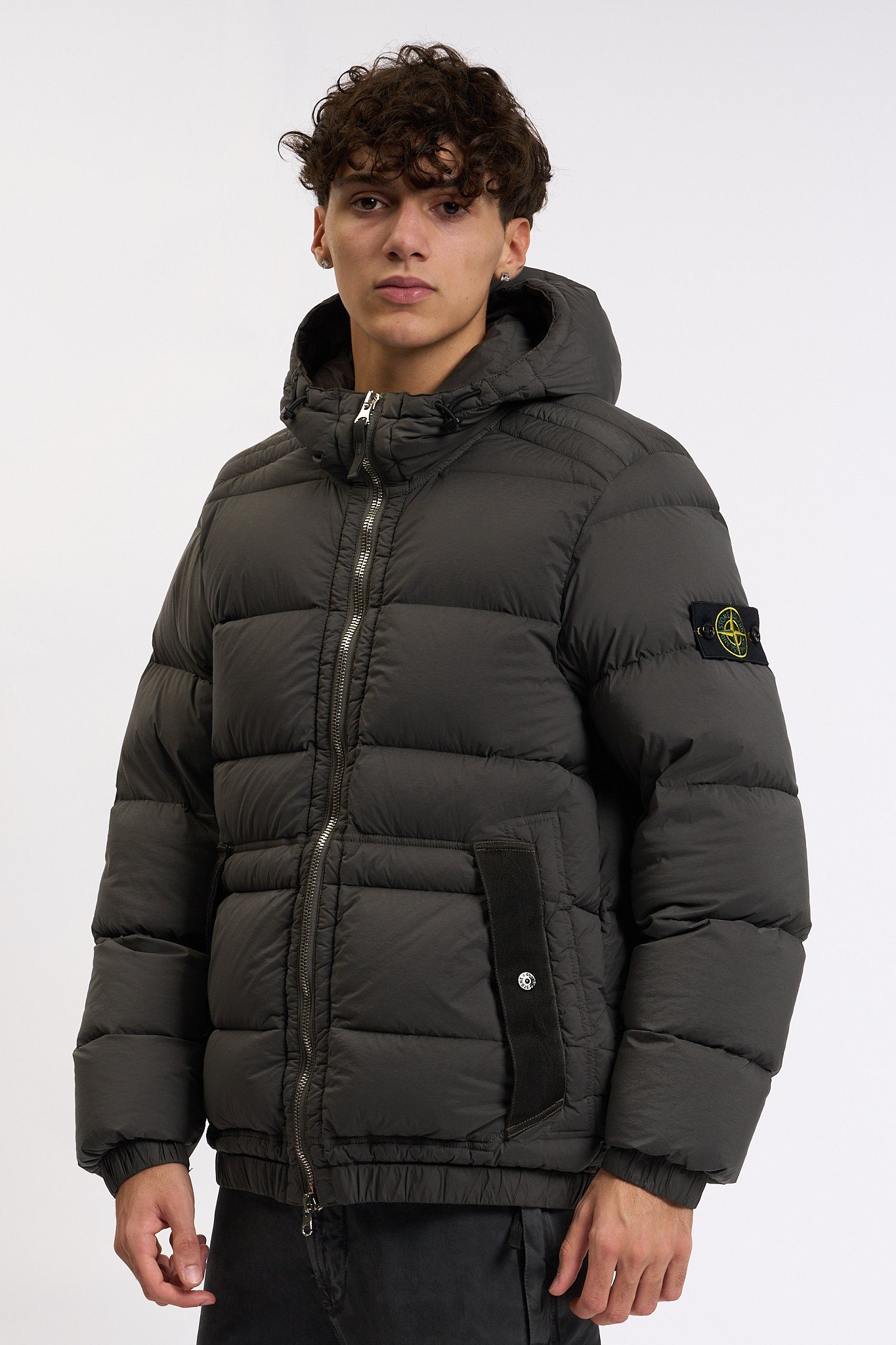 Stone island Giubbino Con Cappuccio Piombo Uomo-1