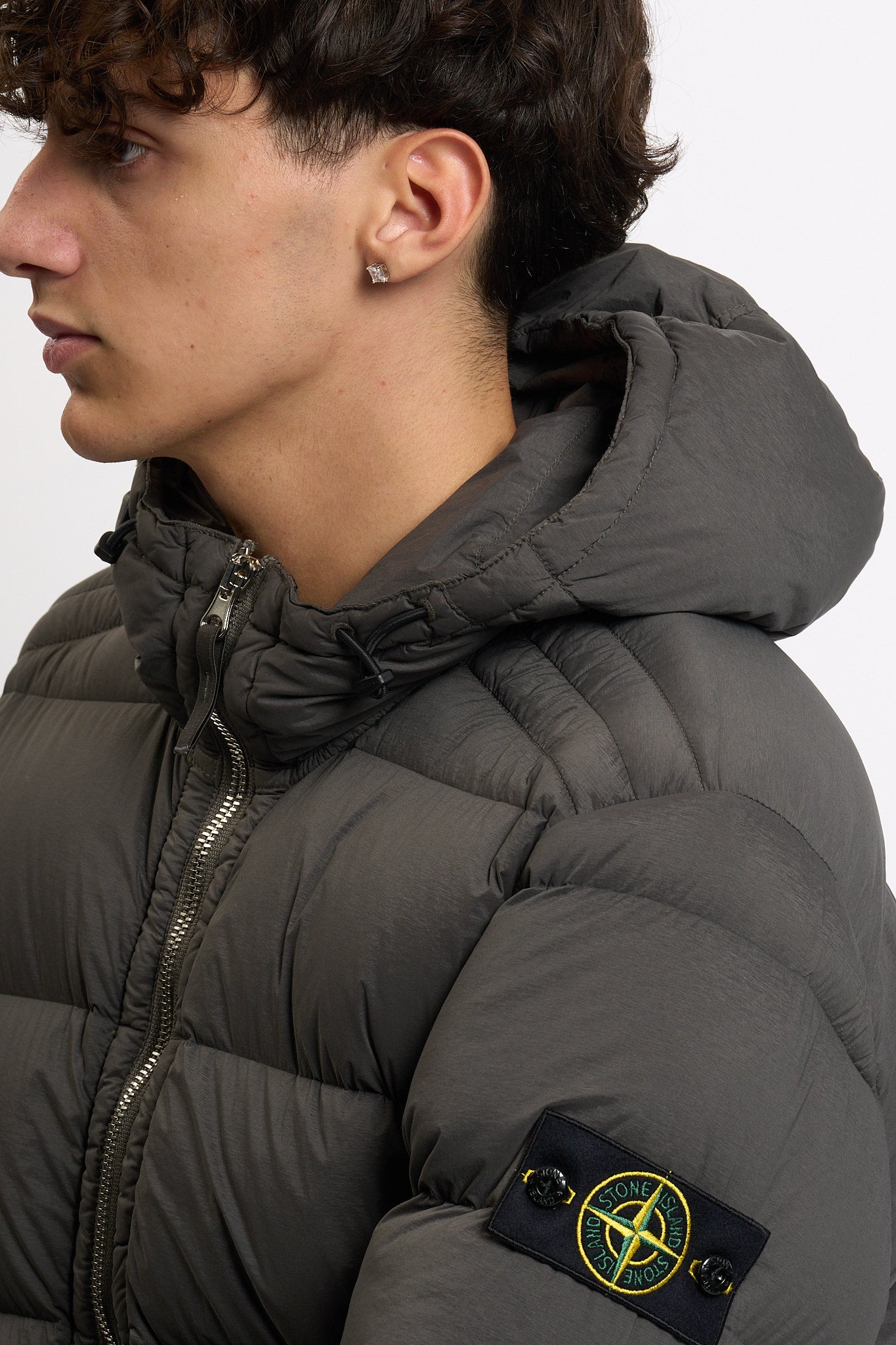 Stone island Giubbino Con Cappuccio Piombo Uomo-7